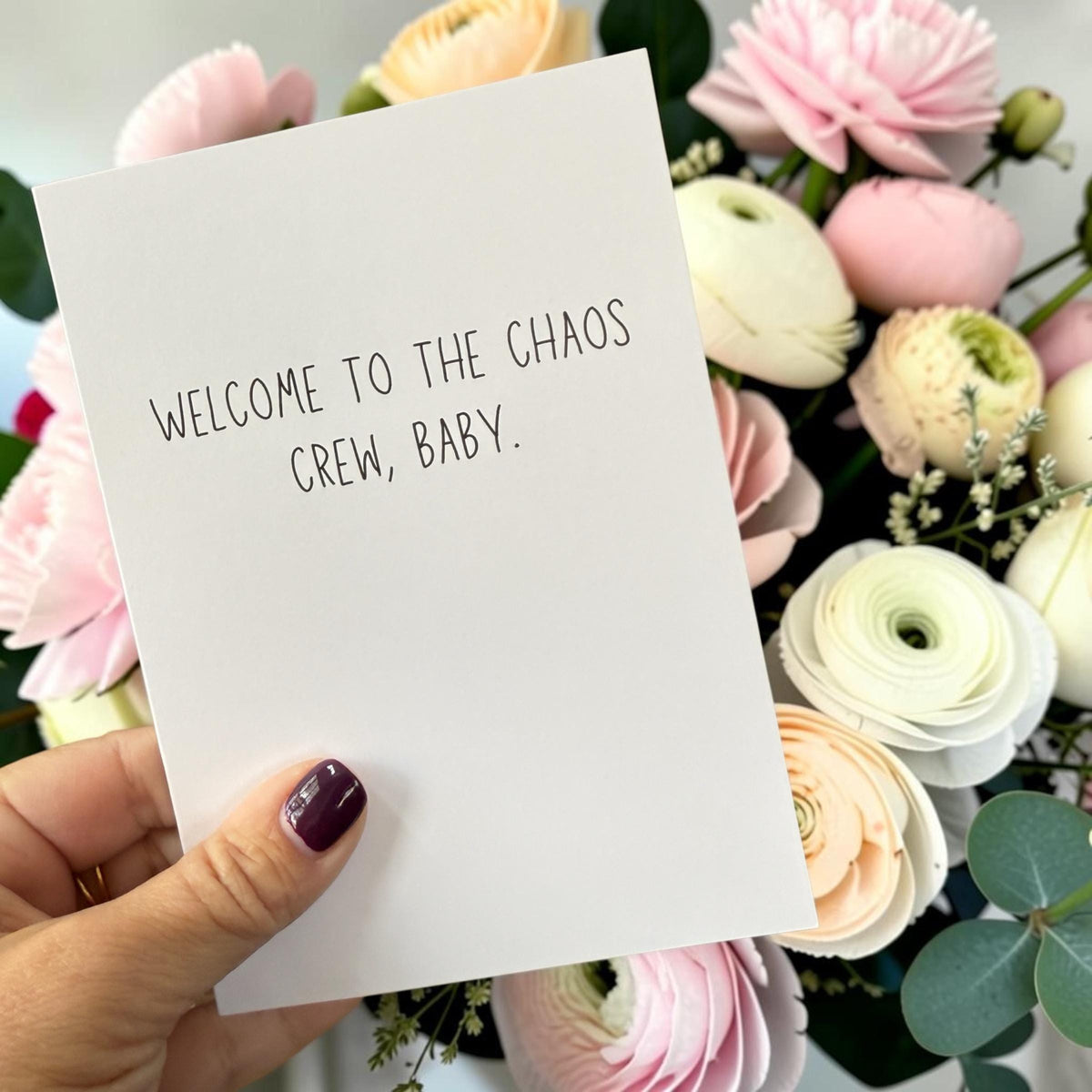 Welcome To The Chaos Crew, Baby - New Baby Card-zoom-7