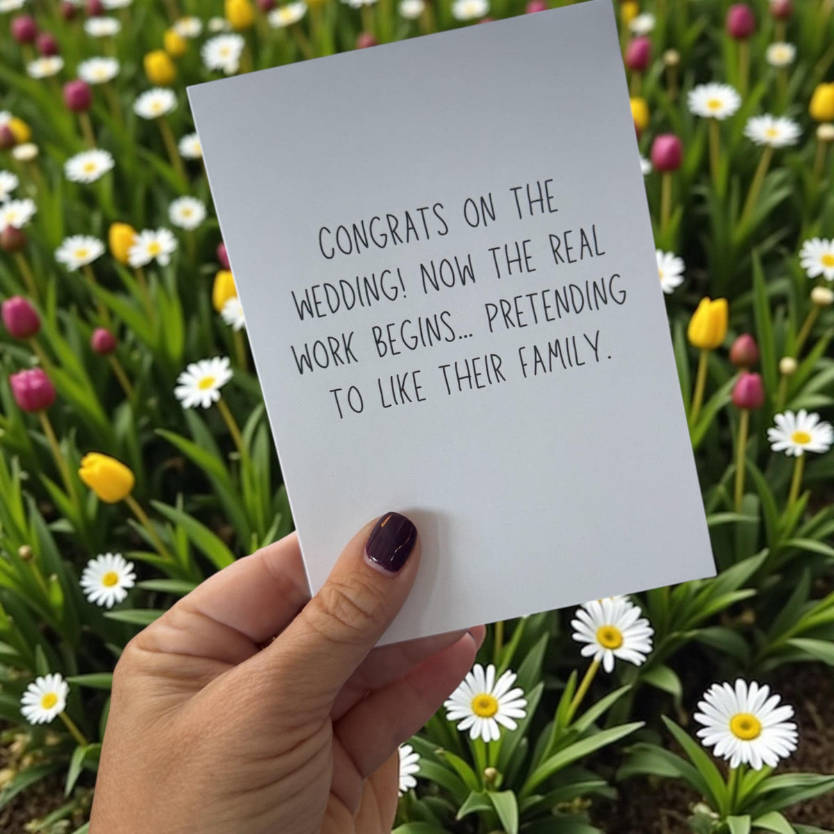 Blank Wedding Card - "Congrats On The Wedding…"-zoom-1
