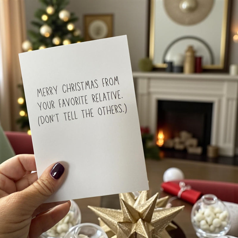 Merry Christmas From Your Favorite Relative- Funny Christmas Card-zoom-