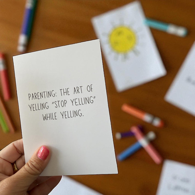 Funny Parenting Greeting Card, Art Of Yelling Design-zoom-