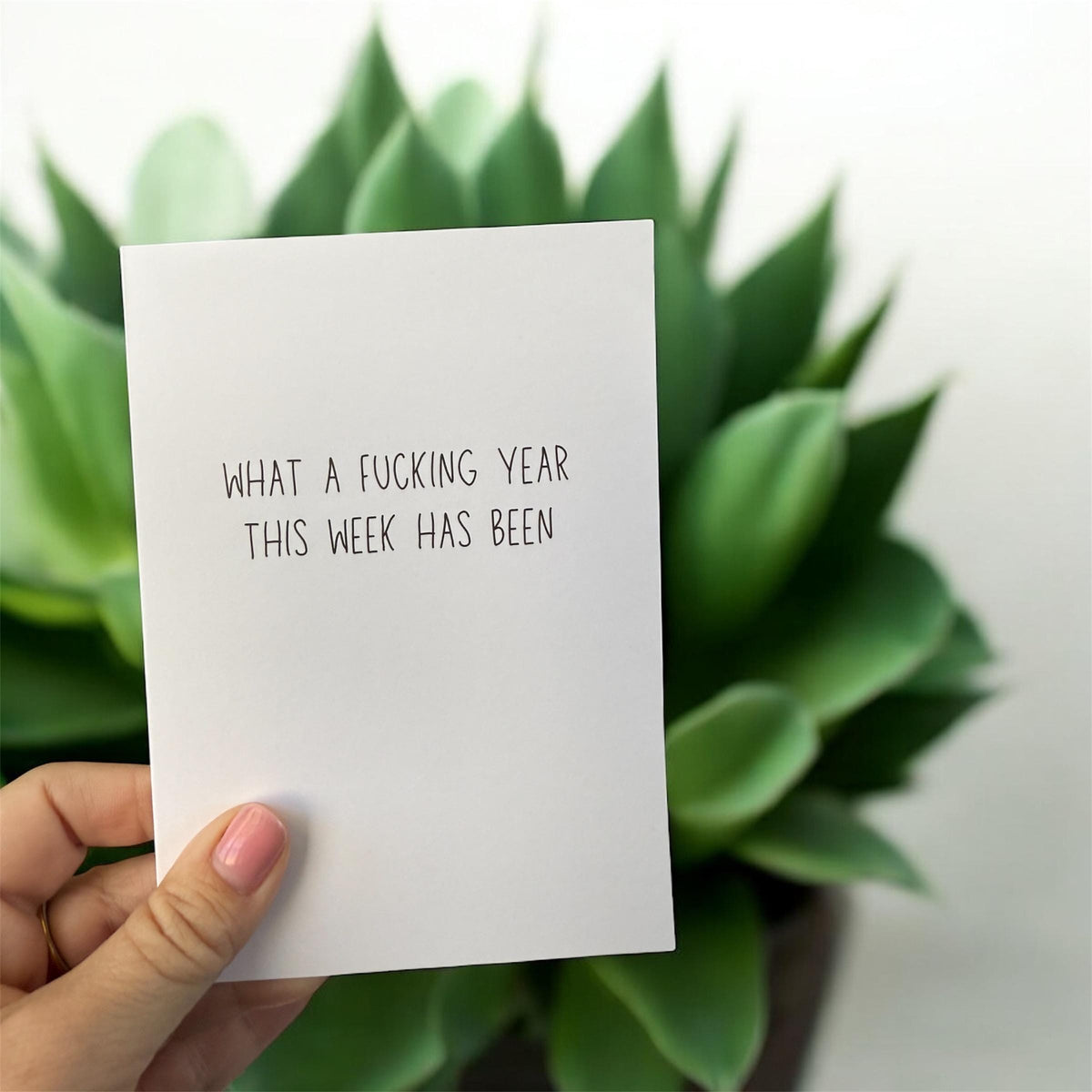 What A Fucking Year This Week Has Been - Funny Blank Greeting Card-zoom-6