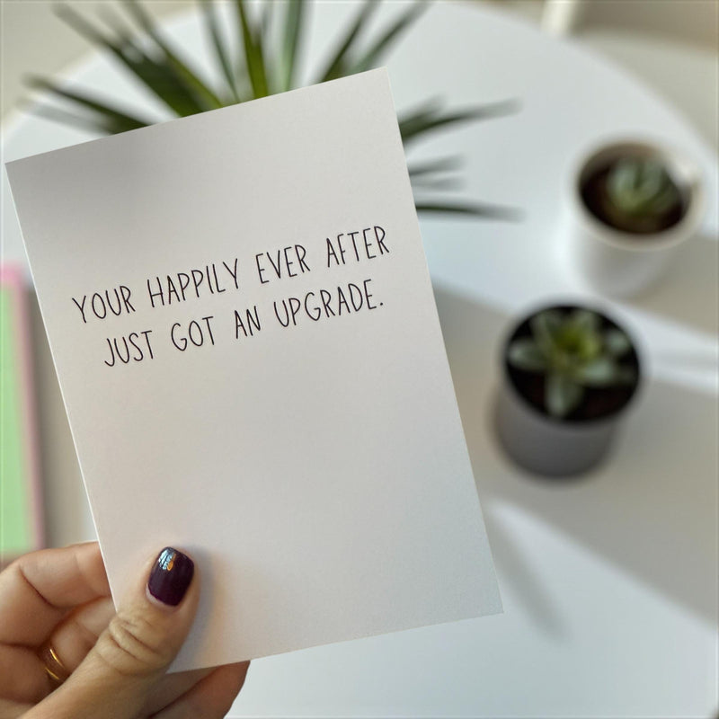 Your Happily Ever After Just Got An Upgrade. - Wedding Card-zoom-