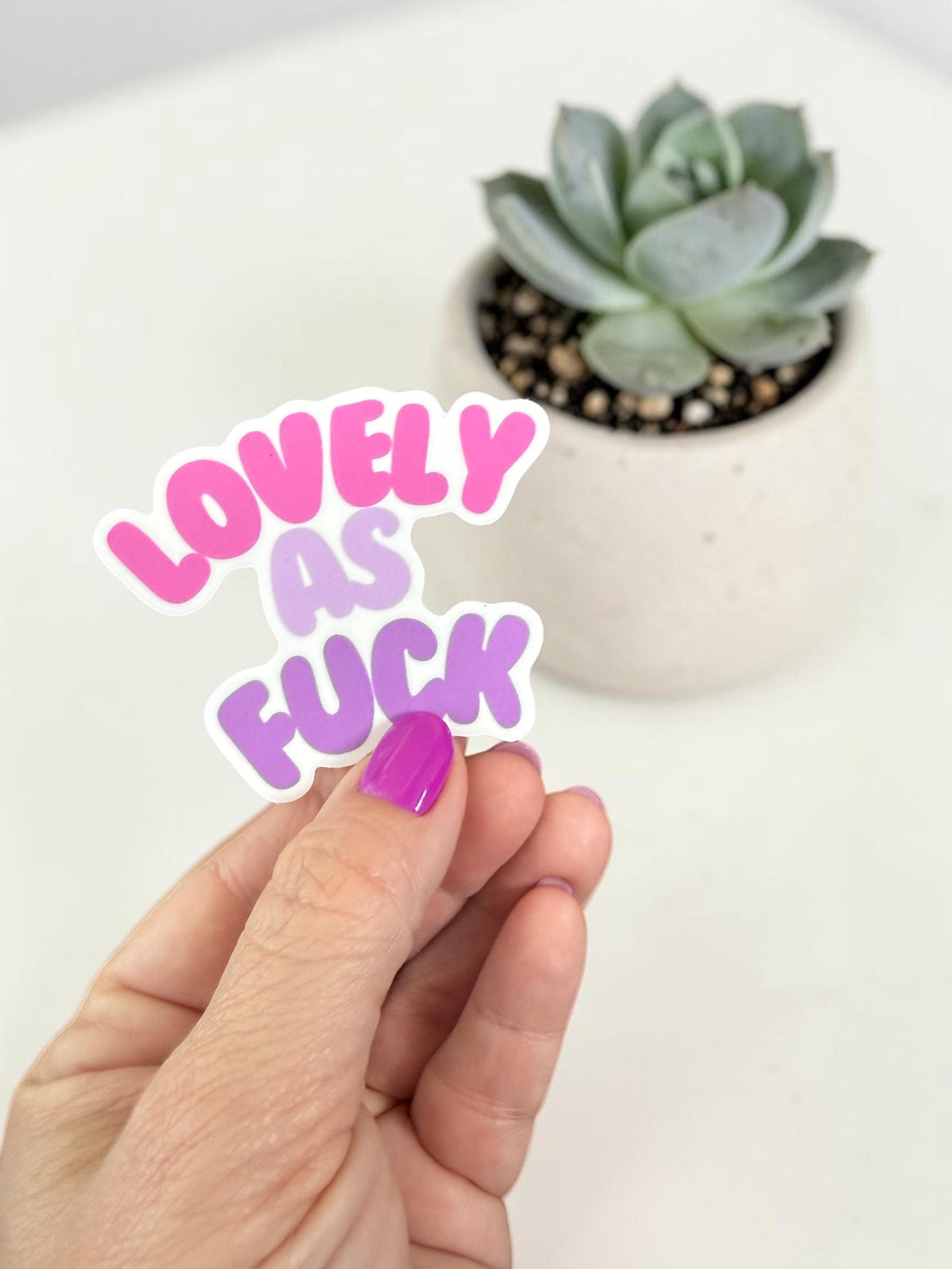 Funny Vinyl Sticker – “Lovely As Fuck”-zoom-3