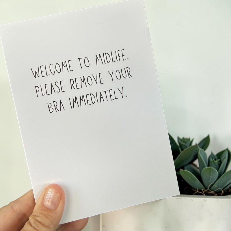 Welcome To Midlife Card – Funny 40th Birthday Card, 50th Birthday Card for Women, Midlife Humor, Funny Best Friend Card-zoom-