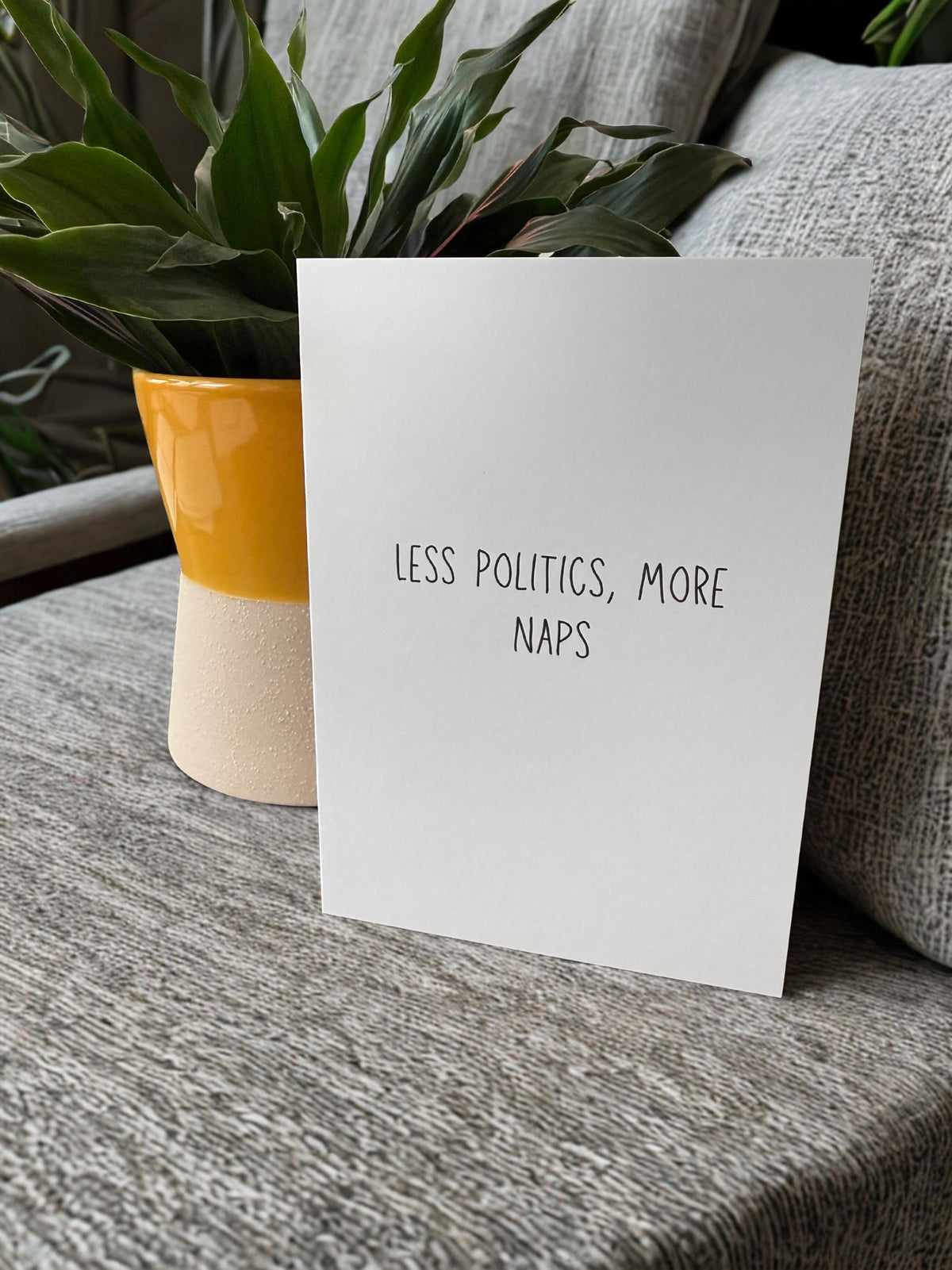 Less Politics More Naps- Funny Greeting Card-zoom-4