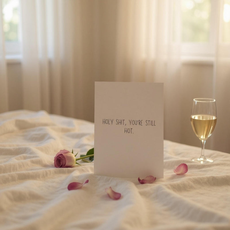Holy Shit, You're Still Hot - Funny Greeting Cards for Friends A2-zoom-