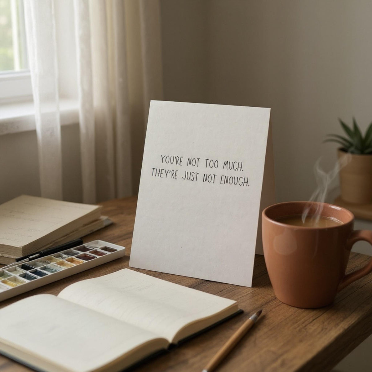 You're Not Too Much. They're Just Not Enough. - Greeting Card-5