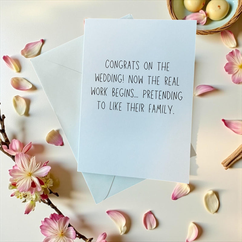 Blank Wedding Card - "Congrats On The Wedding…"-zoom-