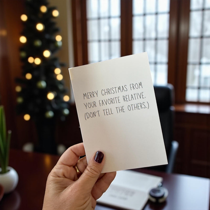 Merry Christmas From Your Favorite Relative- Funny Christmas Card-zoom-
