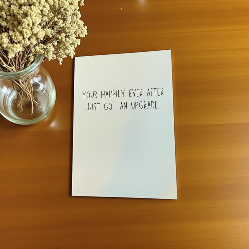 Your Happily Ever After Just Got An Upgrade. - Wedding Card-zoom-