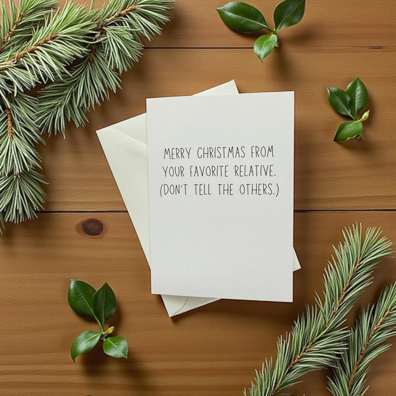 Merry Christmas From Your Favorite Relative- Funny Christmas Card-zoom-