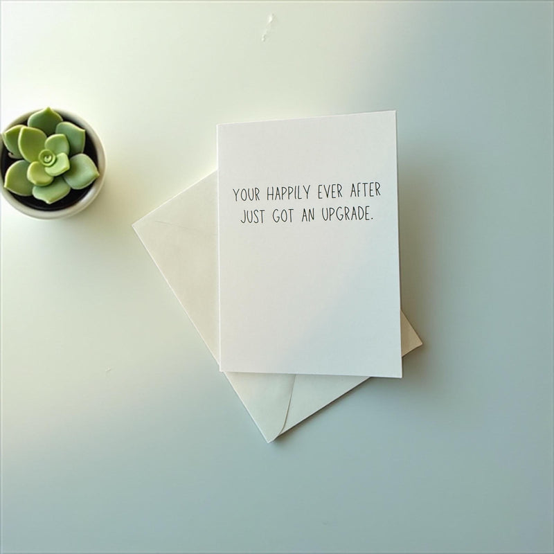 Your Happily Ever After Just Got An Upgrade. - Wedding Card-zoom-