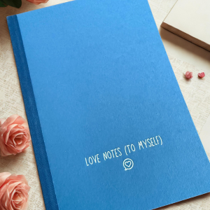 Blue Foil Journal: Self-Love & Reflection - Medium Lined Notebook