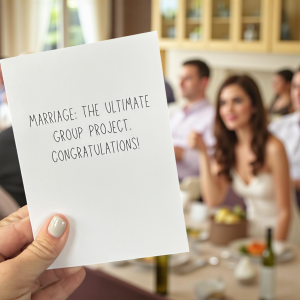 Marriage: The Ultimate Group Project. Congratulations!